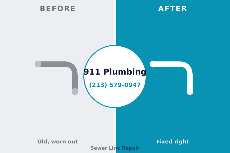 Before and after: plumbing repair Muttontown, NY